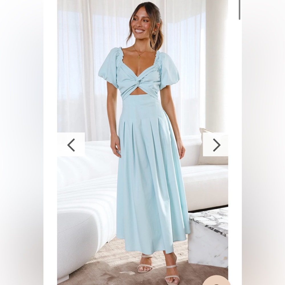 Billy J Christina Light Blue Maxi Dress